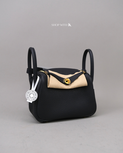 Hermes Mini Lindy Caban GHW