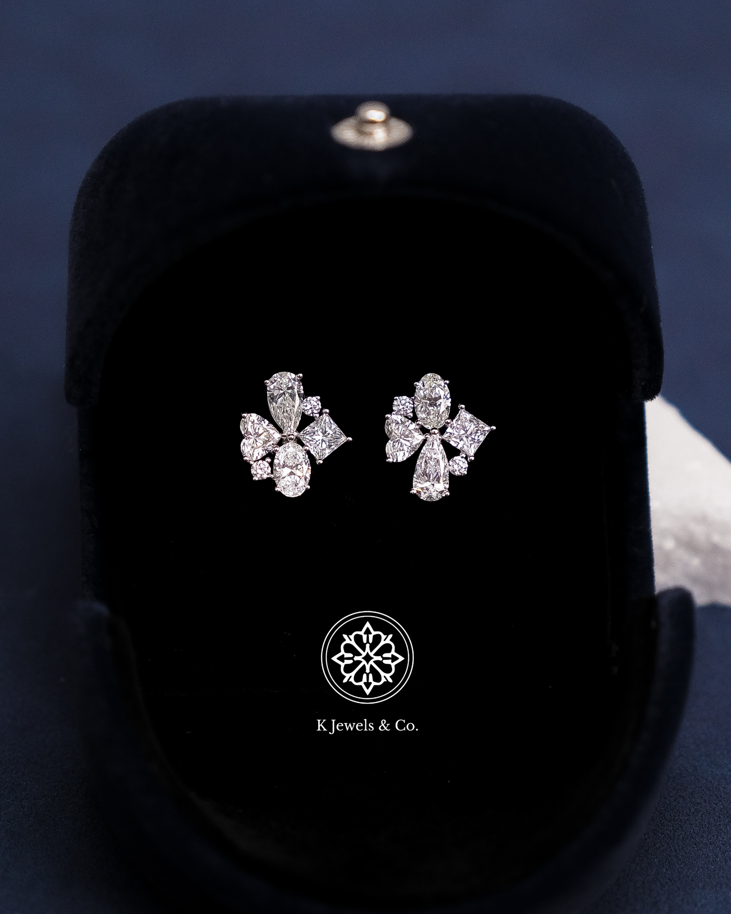 Cluster Earrings w/ GIA