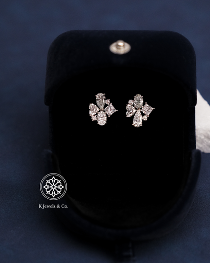 Cluster Earrings w/ GIA