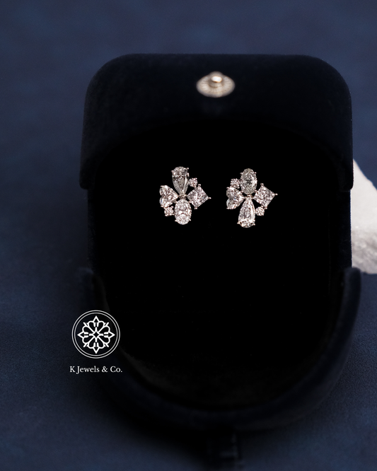 Cluster Earrings w/ GIA