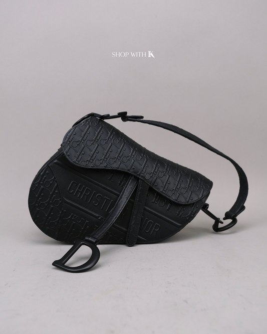 Dior Saddle Medium Black Oblique