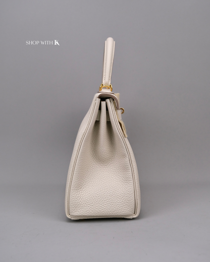 Hermes Kelly 28 Craie GHW