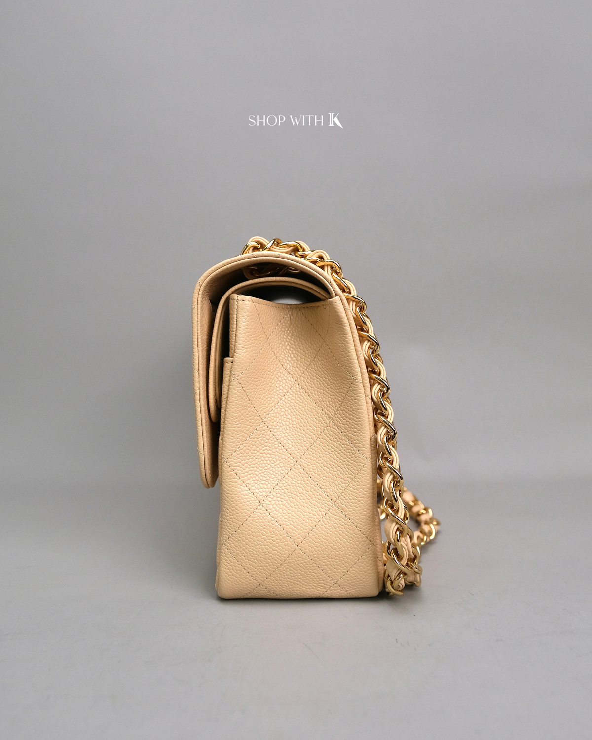 Chanel Classic Jumbo Flap Beige GHW
