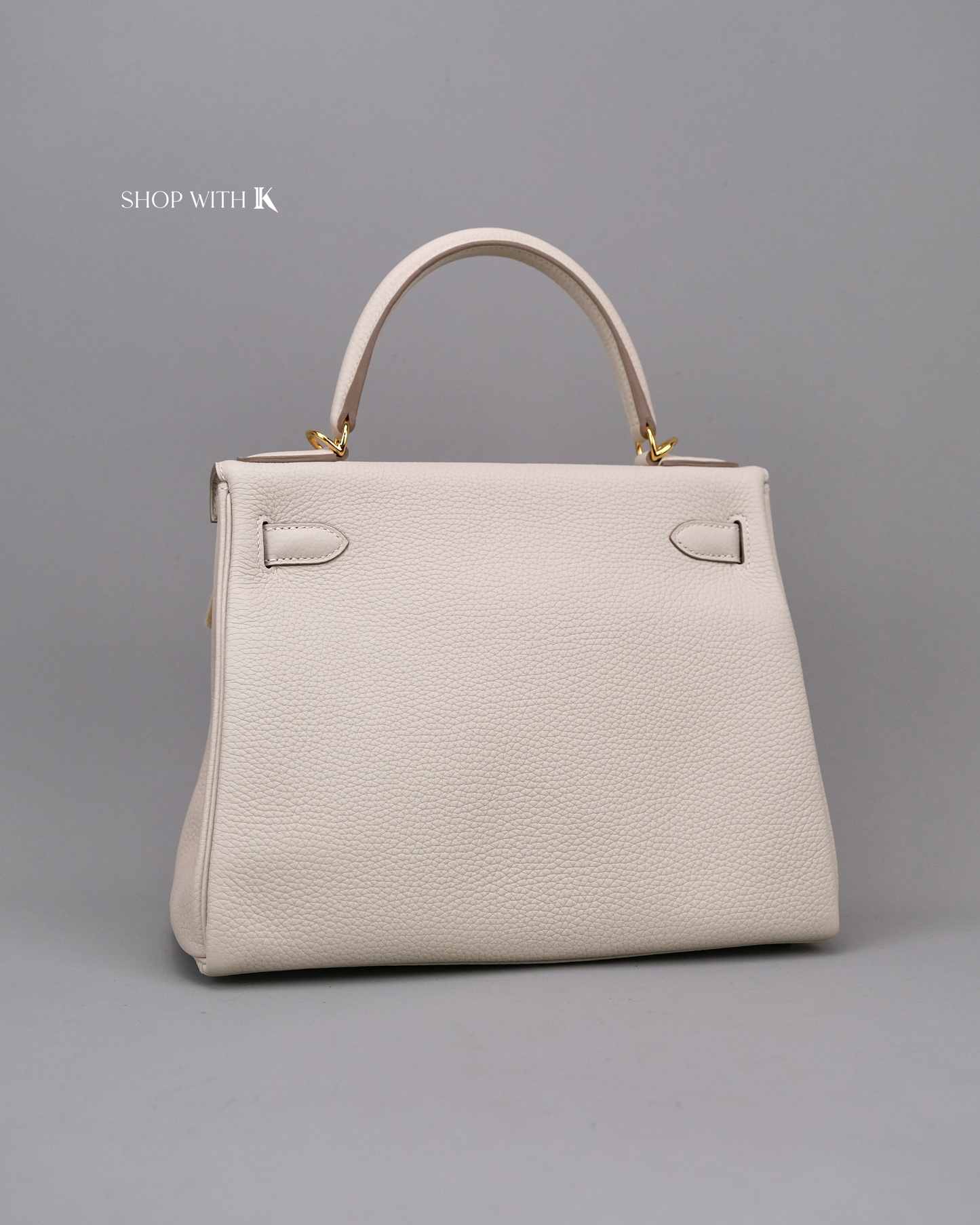 Hermes Kelly 28 Craie GHW