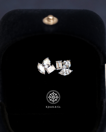 Cluster Multishape Earrings w/ GIA