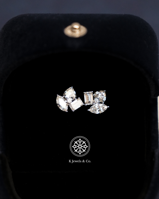 Cluster Multishape Earrings w/ GIA