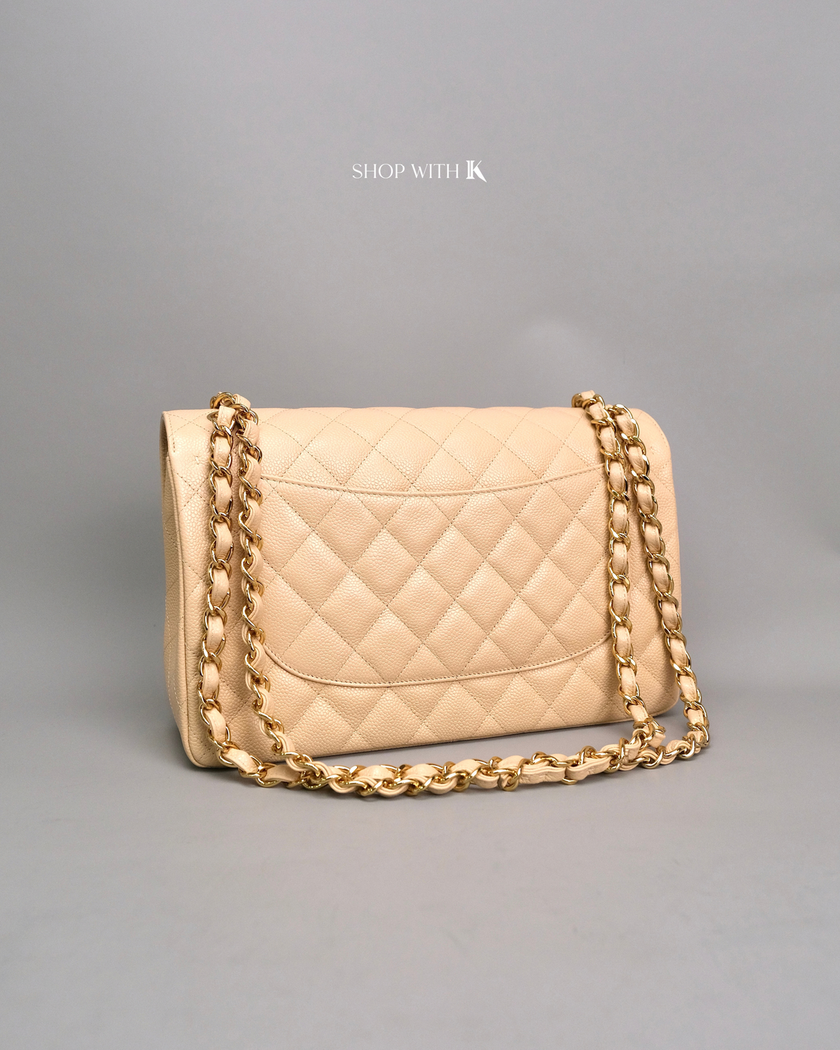 Chanel Classic Jumbo Flap Beige GHW