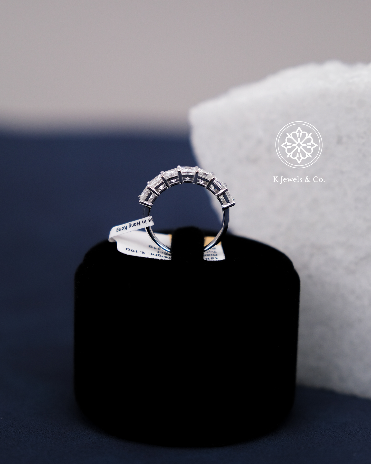 Princess Cut Half Eternity Diamond Ring