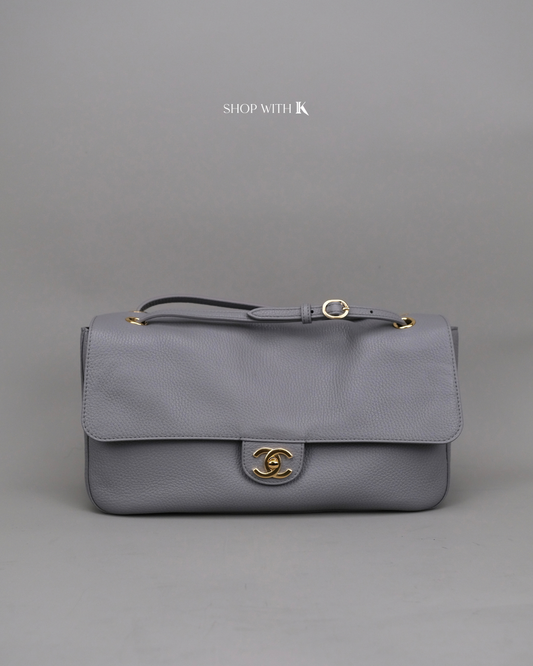 Chanel Maxi Flap Gray GHW - 32cm
