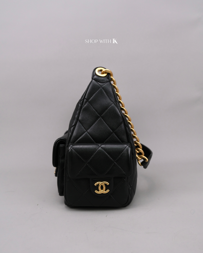 Chanel Medium Hobo Black GHW