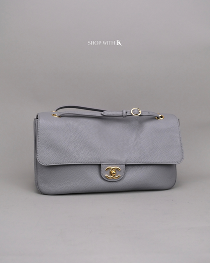 Chanel Maxi Flap Gray GHW - 32cm