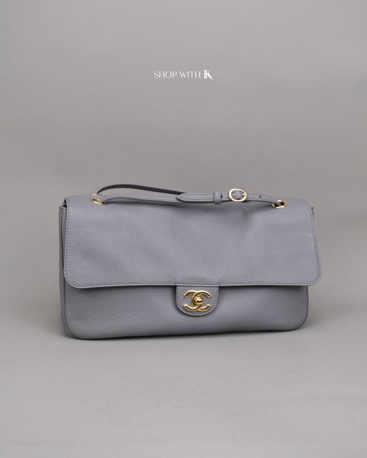Chanel Maxi Flap Gray GHW - 32cm
