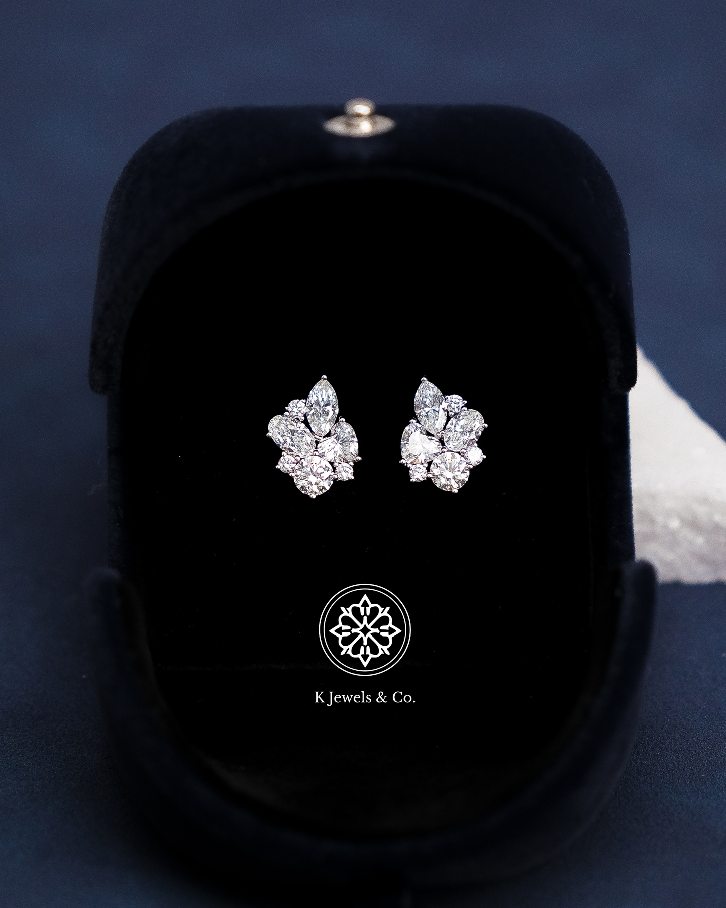 Cluster Multishape Earrings w/ GIA