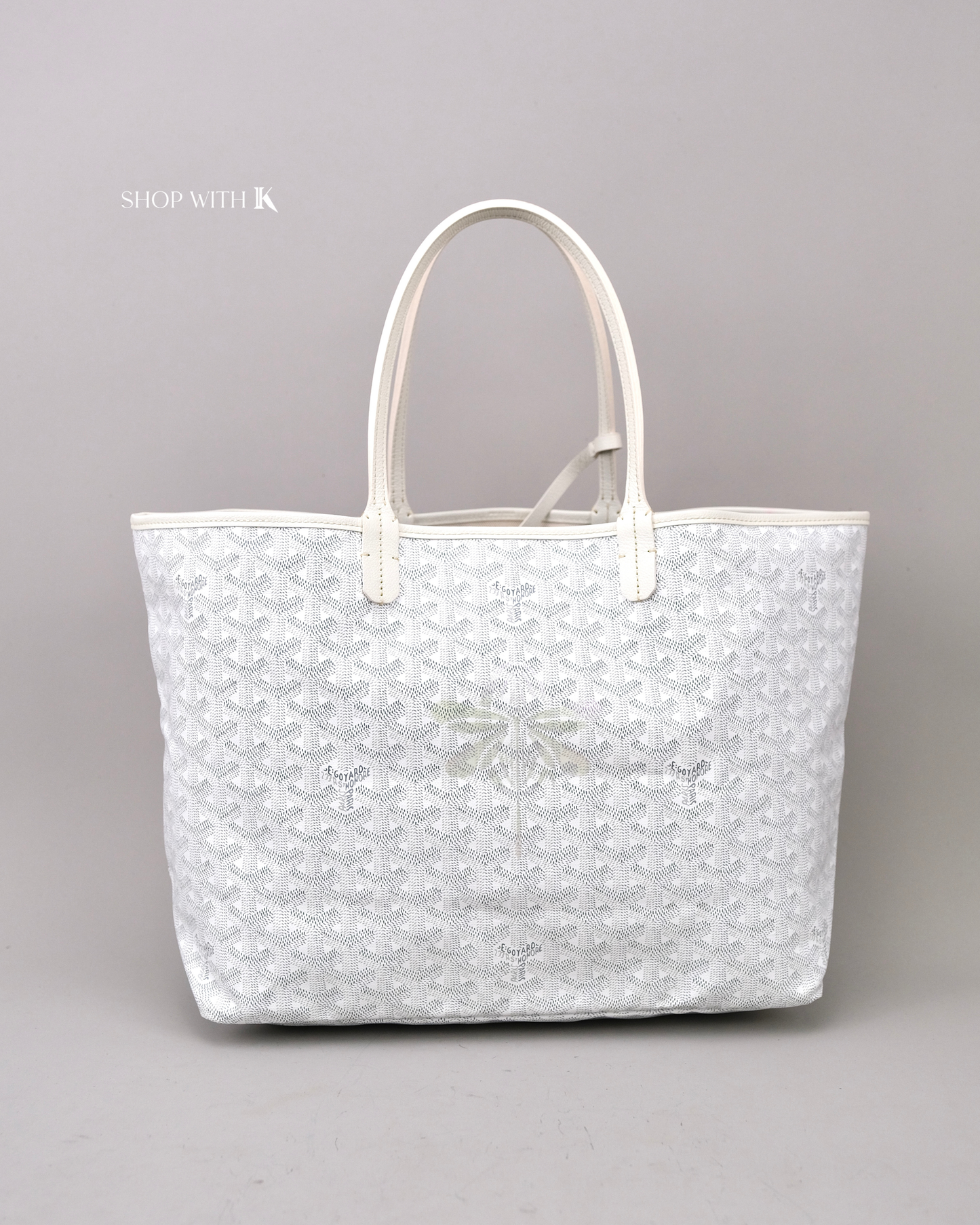 Goyard St. Louis PM White with Dragonfly Print