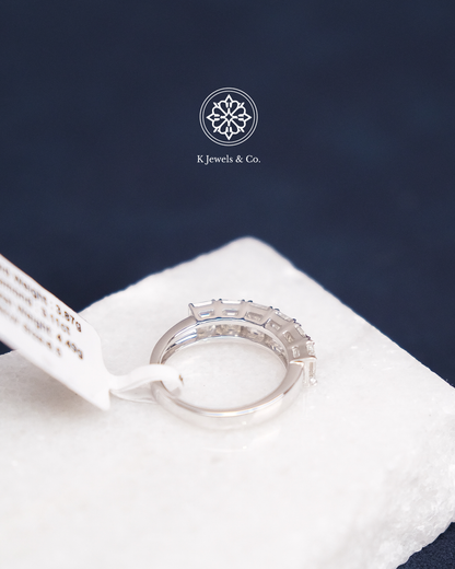 Half Eternity Emerald Cut Diamond Ring