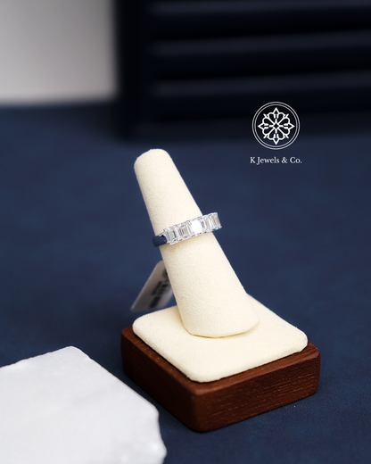 Half Eternity Emerald Cut Diamond Ring