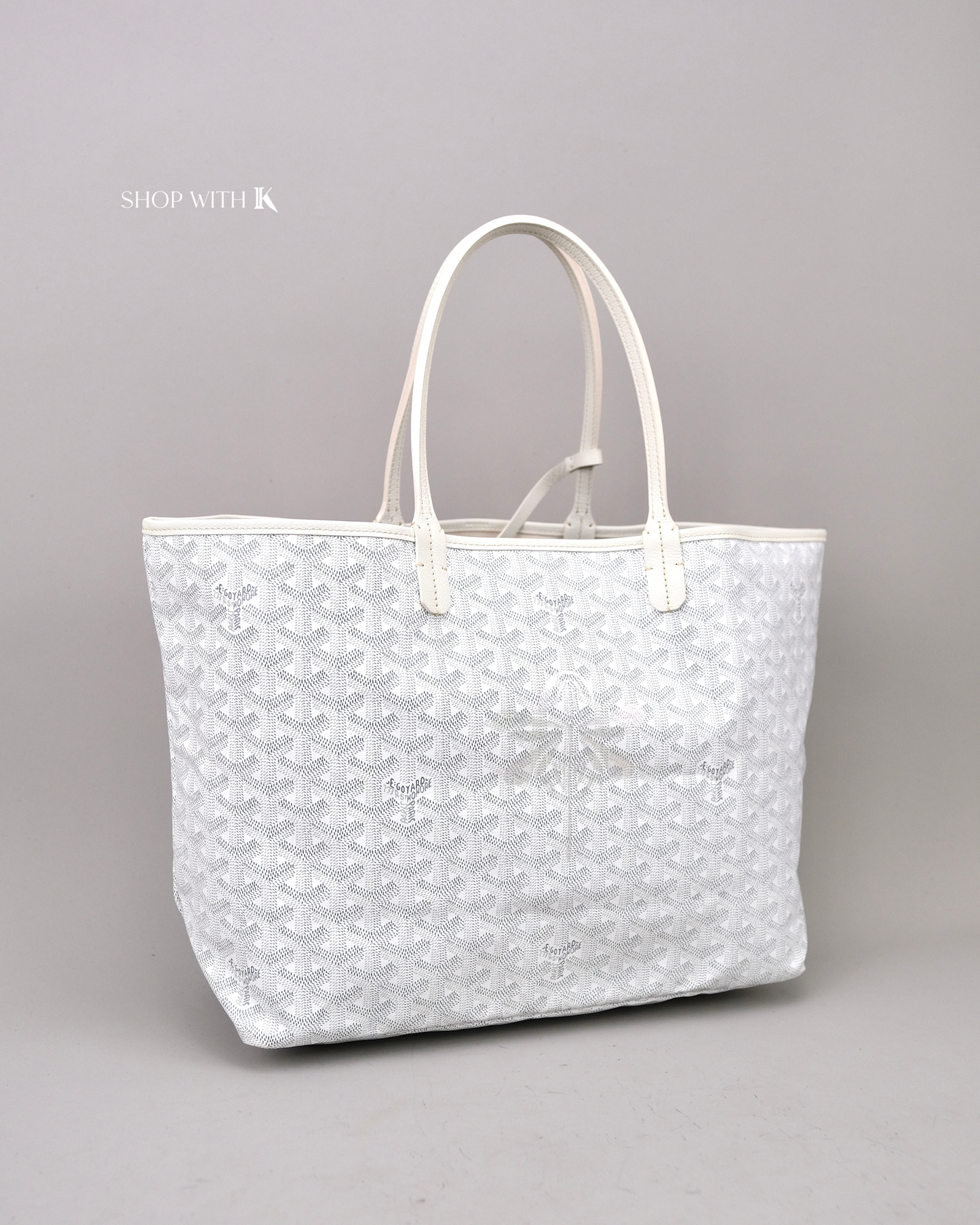 Goyard St. Louis PM White with Dragonfly Print