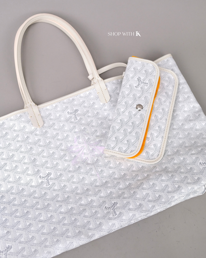 Goyard St. Louis PM White with Dragonfly Print