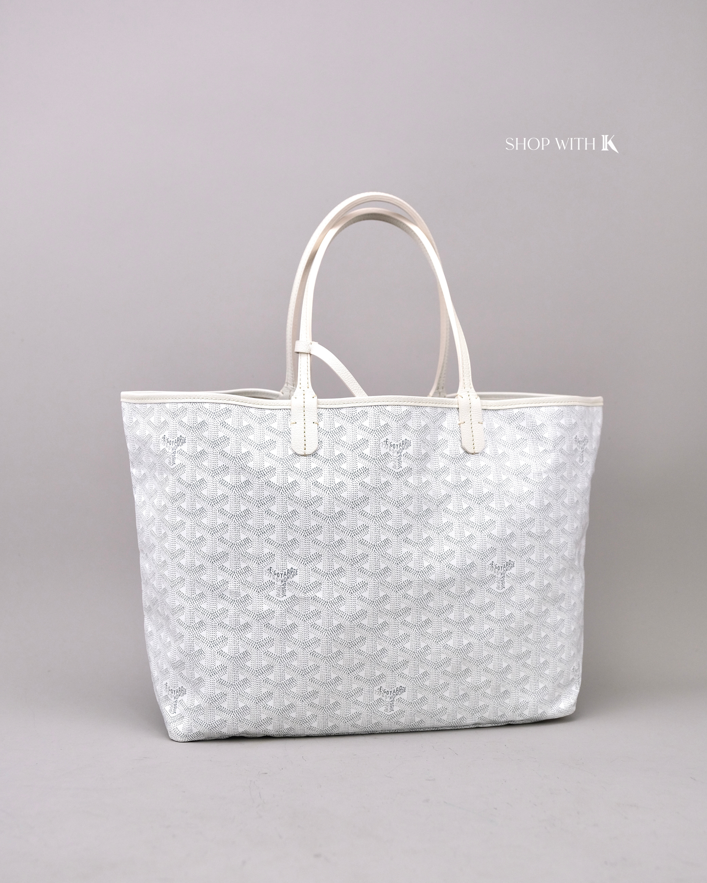 Goyard St. Louis PM White with Dragonfly Print