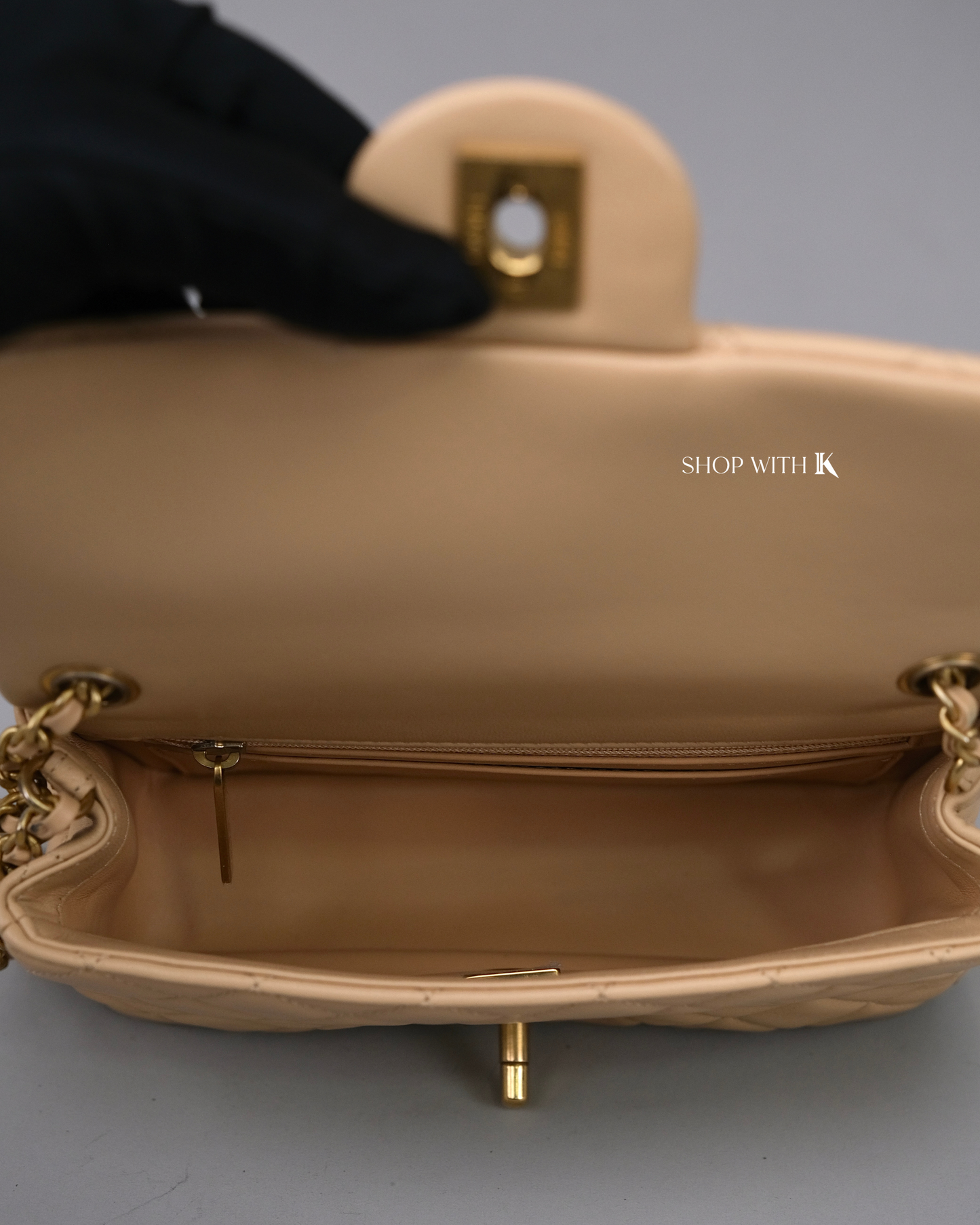 Chanel Mini Rectangle Pearl Crush Beige