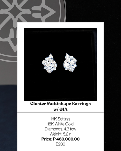 Cluster Multishape Earrings w/ GIA