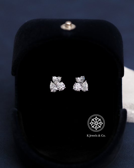 Cluster Multishape Earrings w/ GIA