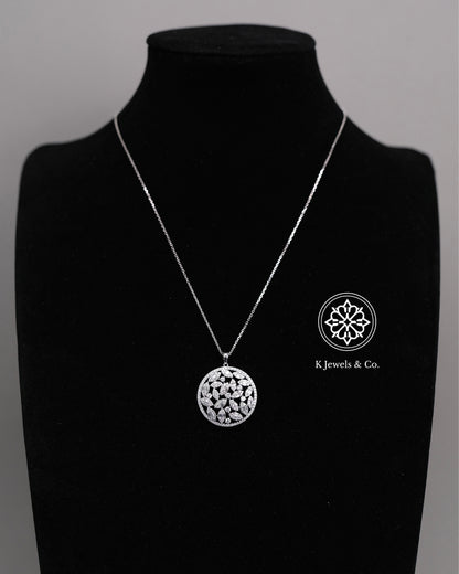 Round Diamond Pendant w/ Chain