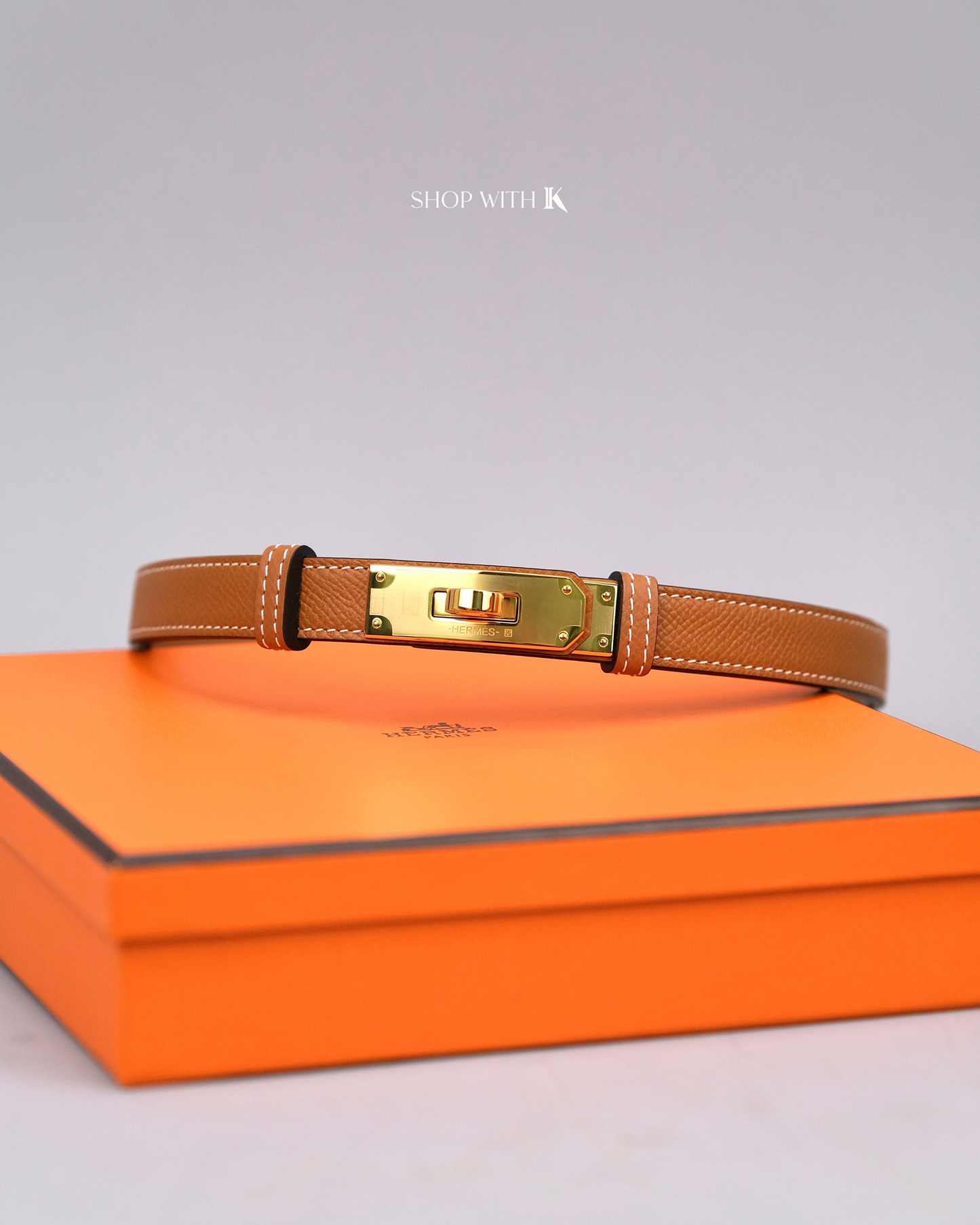 Hermes Kelly Belt Gold GHW
