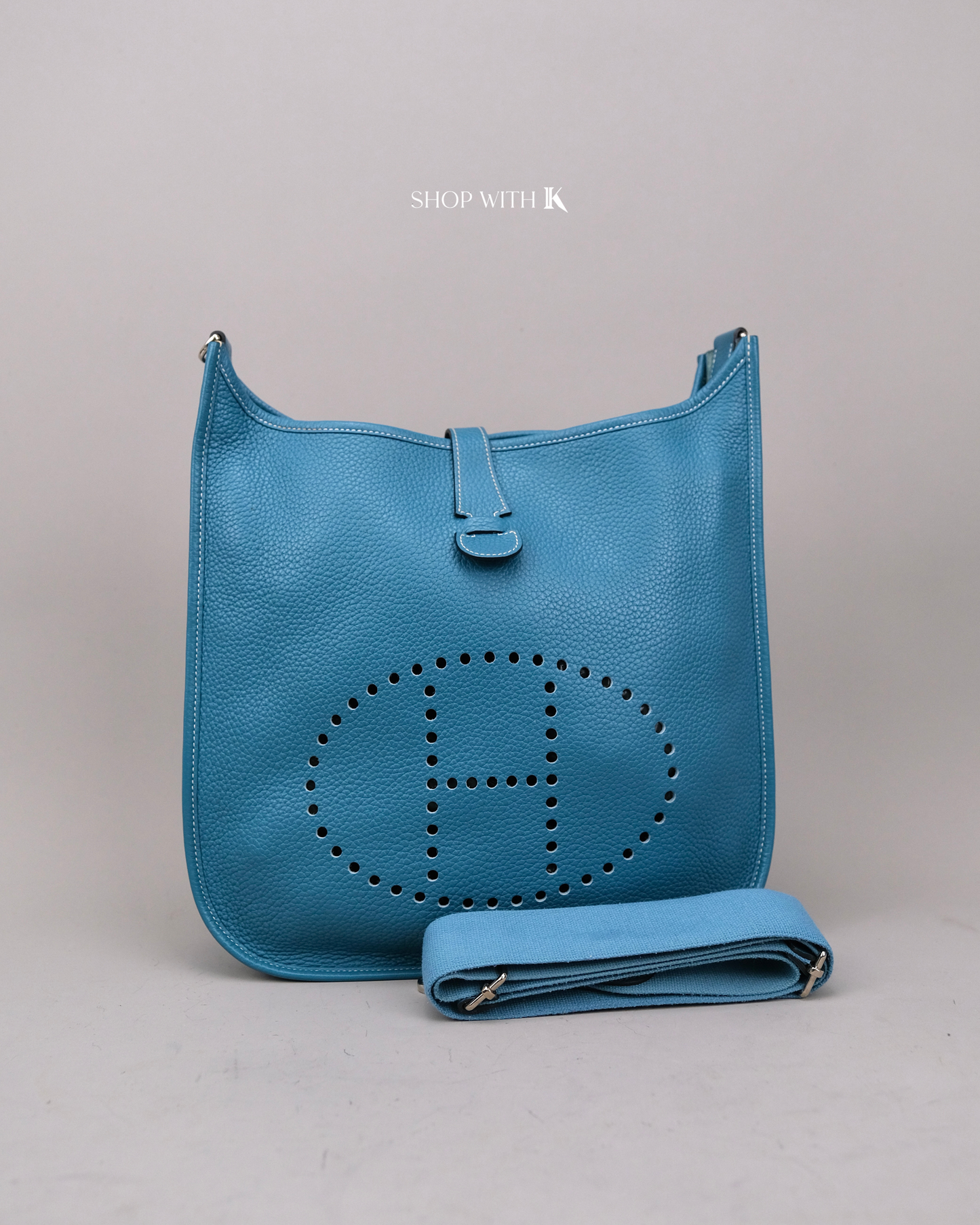 Hermes Evelyne GM Bleu Jean PHW