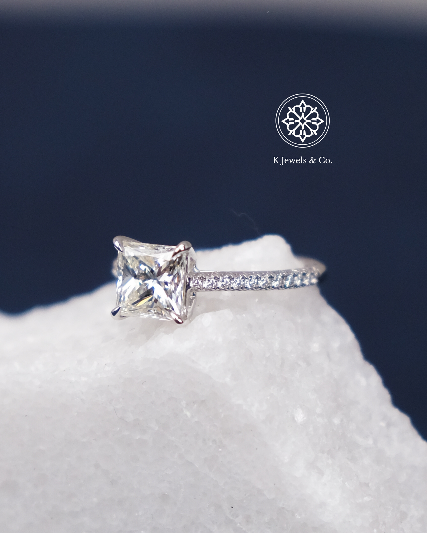 2ct Princess Cut Diamond Ring w/ GIA