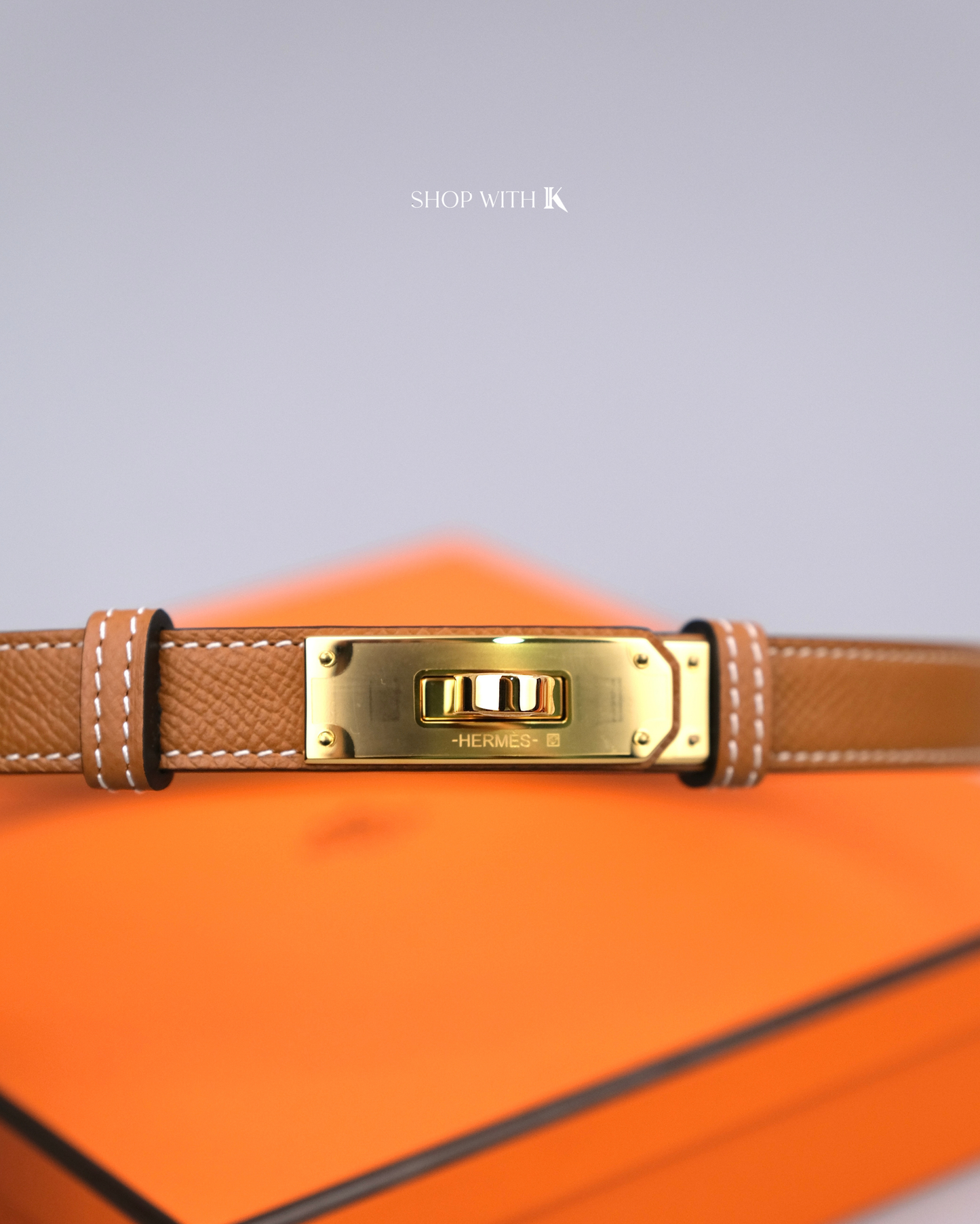 Hermes Kelly Belt Gold GHW