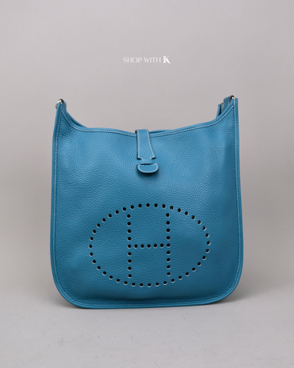 Hermes Evelyne GM Bleu Jean PHW