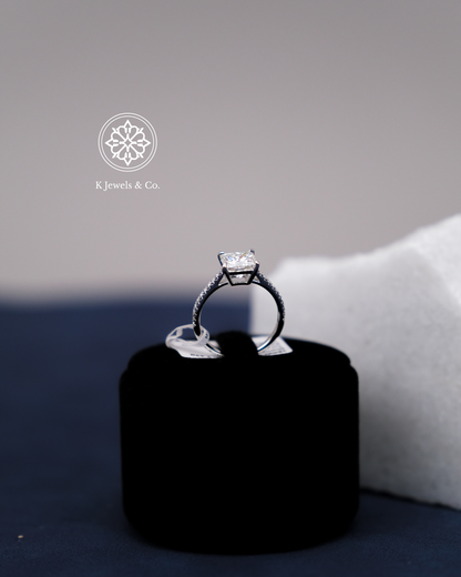 2ct Princess Cut Diamond Ring w/ GIA