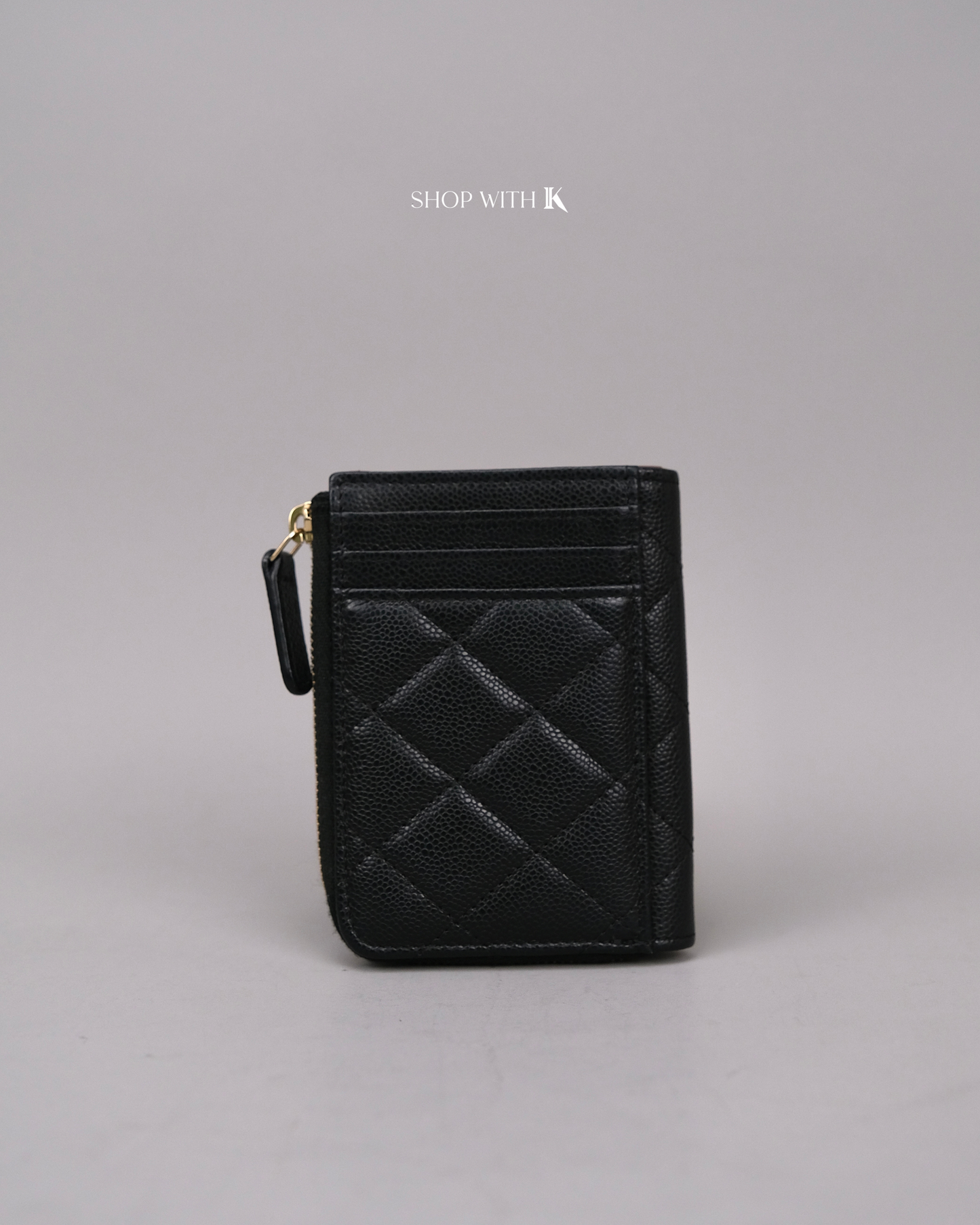 Chanel Zipped Card Holder Black