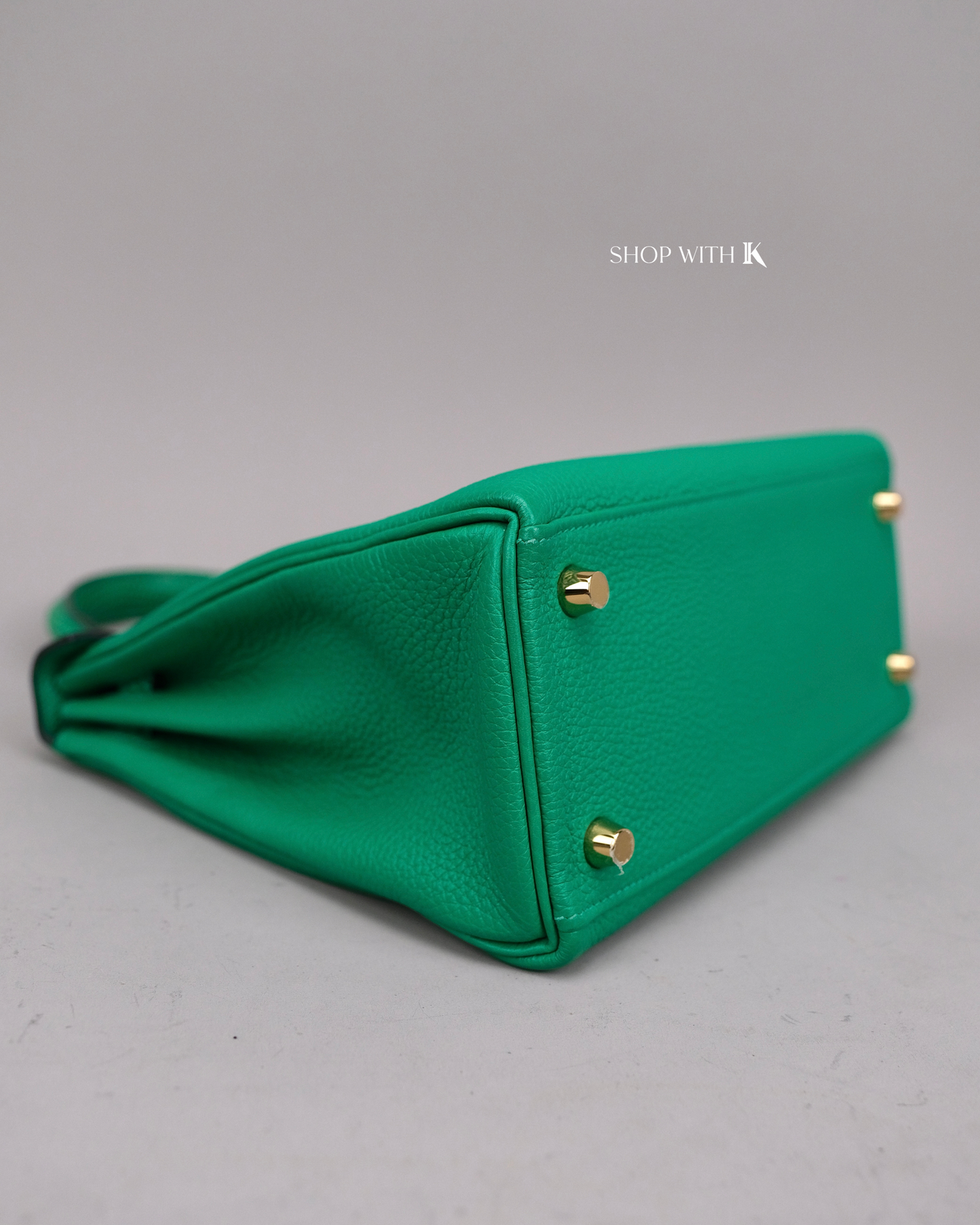 Hermes Kelly 25 Vert Menthe Lizard Touch GHW