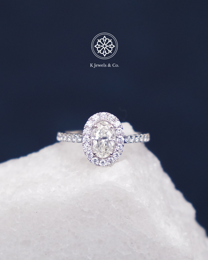 .80ct Oval Cut Diamond Ring w/ GIA