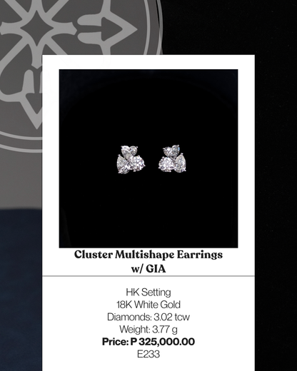 Cluster Multishape Earrings w/ GIA