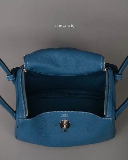 Hermes Lindy 26 Bleu Jeans PHW