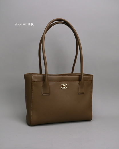 Chanel Cerf Tote Small Dark Brown GHW