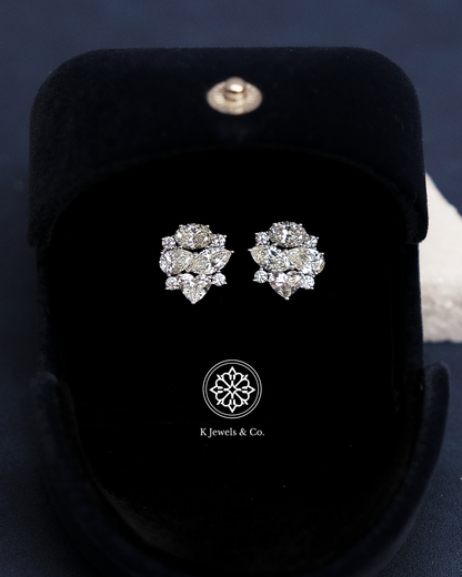 Cluster Multishape Earrings w/ GIA
