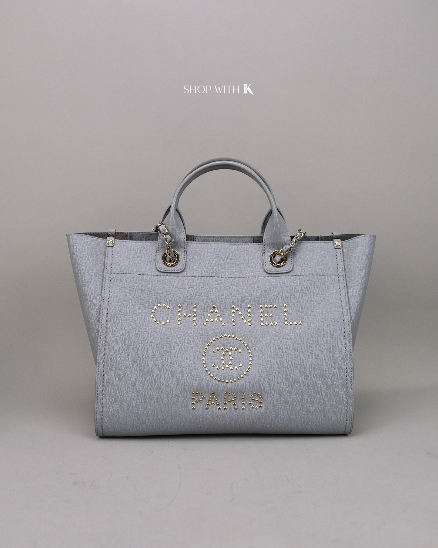 Chanel Deauville Tote Gray