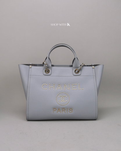 Chanel Deauville Tote Gray