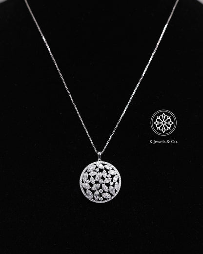 Round Diamond Pendant w/ Chain