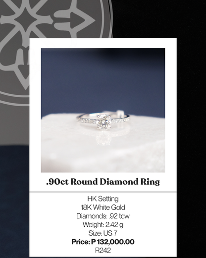 .90ct Round Diamond Ring