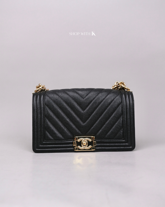 Chanel Leboy Old Medium Black CGHW