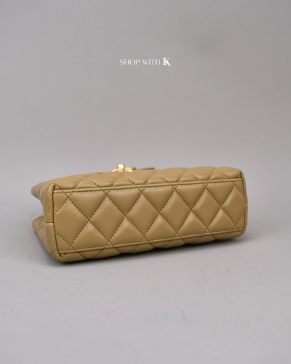 Chanel Mini Kelly Dark Beige GHW