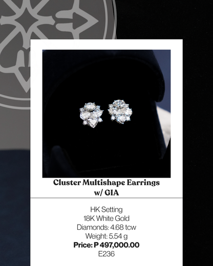 Cluster Multishape Earrings w/ GIA