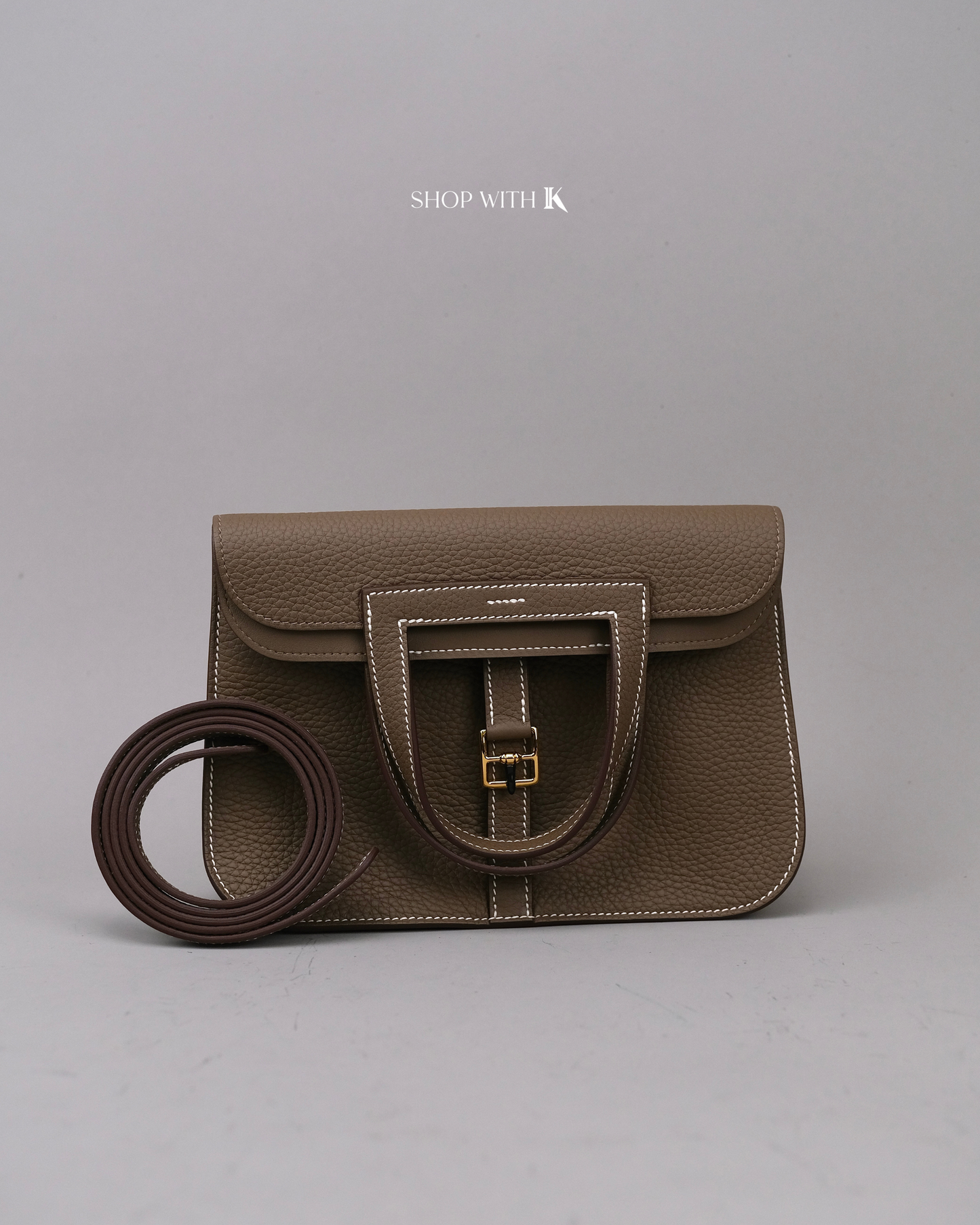 Hermes Halzan 25 Etoupe GHW