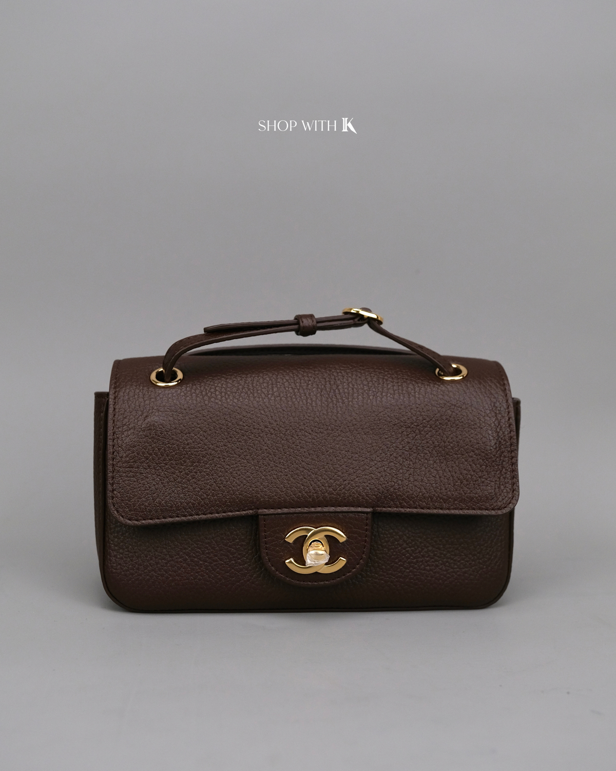 Chanel Mini Maxi Flap Choco Brown GHW