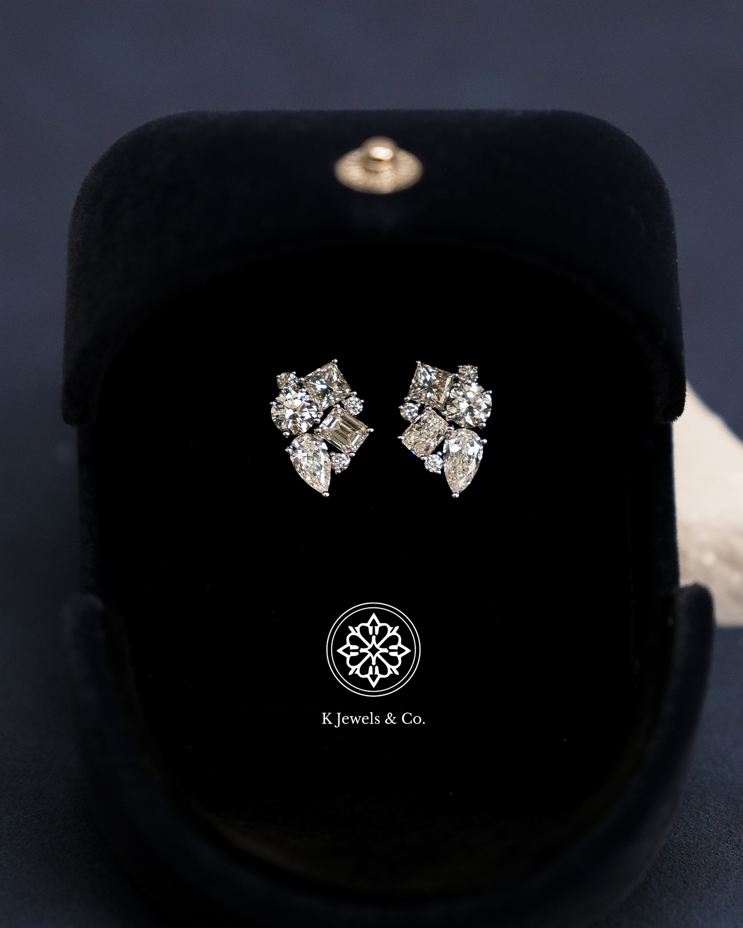 Cluster Multishape Earrings w/ GIA